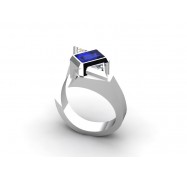 SAPPHIRE & TRIANGULAR RING